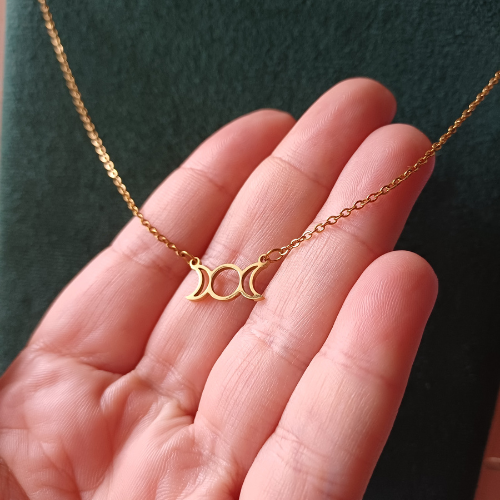 Colar Fases da Lua - Dourado