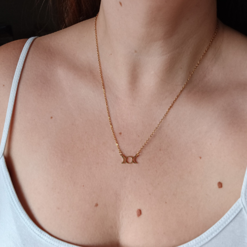 Colar Fases da Lua - Dourado