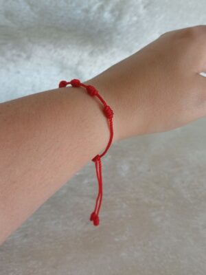 Pulseira Kabbalah dos 7 nós Vermelha