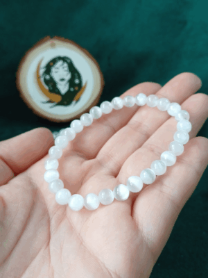 Pulseira Selenite 6 mm