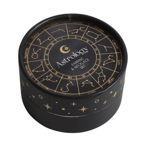 CNJ001_3 Conjunto “Astrology Wheel” – Colar e Brincos