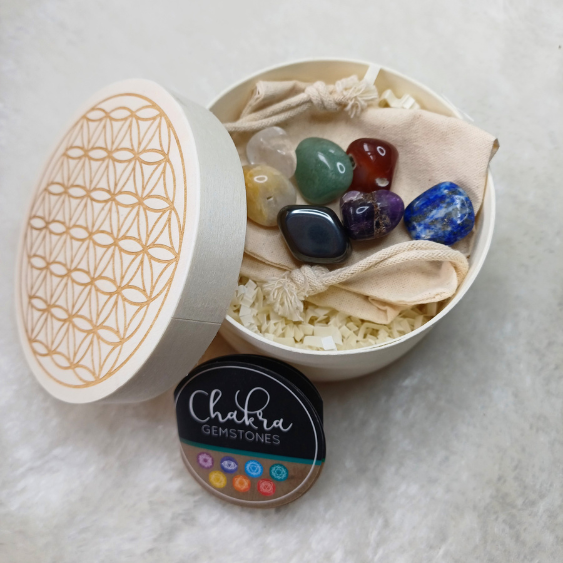 Conjunto de Cristais Chakras (com caixa)