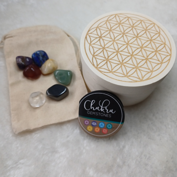 Conjunto de Cristais Chakras (com caixa)