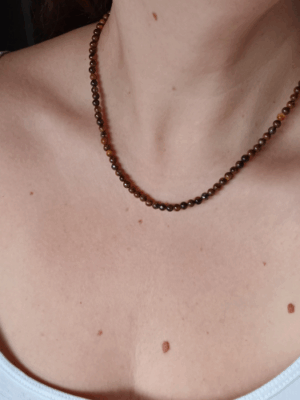 Colar de Olho de Tigre 4mm