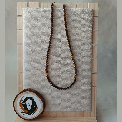 Colar de Olho de Tigre 4mm