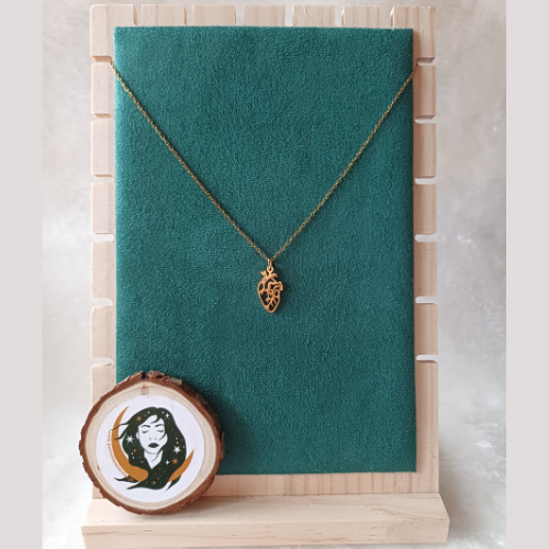 Colar Coração Anatómico Dourado