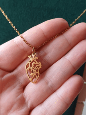 Colar Coração Anatómico Dourado