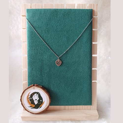 Colar Coração Intuitivo Prateado