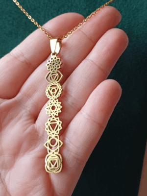Colar Chakras Dourado