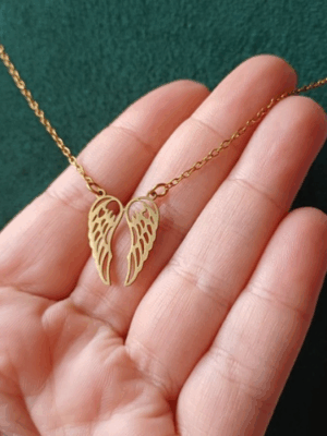 Colar Asas de Anjo Dourado