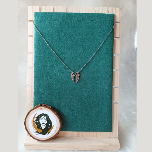 Colar Asas de Anjo Prateado