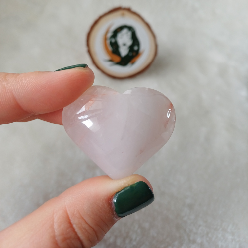 Coração de Quartzo Rosa (3-4 cm)