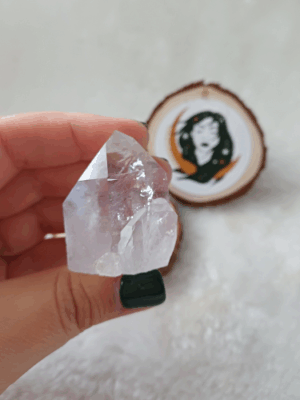 Ponta de Quartzo – Base Serrada (4 cm)