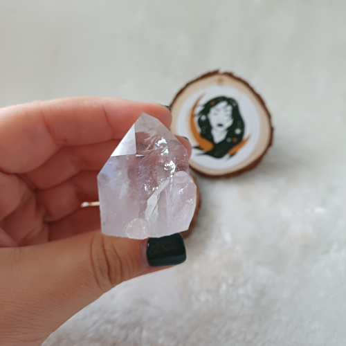 Ponta de Quartzo – Base Serrada (4 cm)