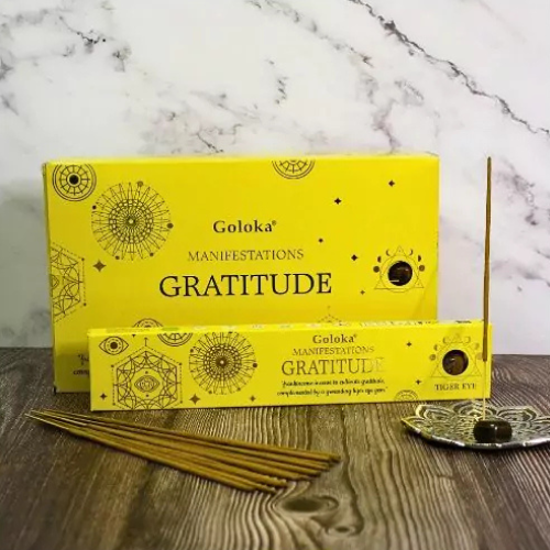 Incenso Goloka – Manifestations Gratitude com Olho de Tigre