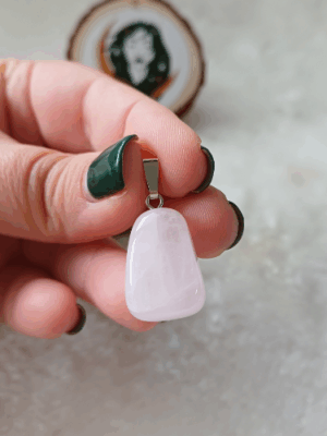 Pingente de Quartzo Rosa (2 cm)