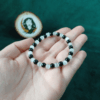 Pulseira Selenite e Turmalina Negra 6mm
