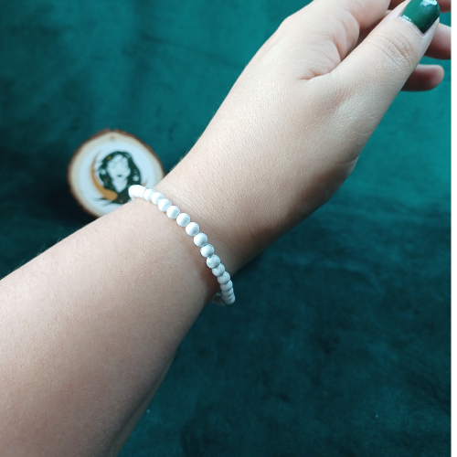 Pulseira de Howlita 4mm