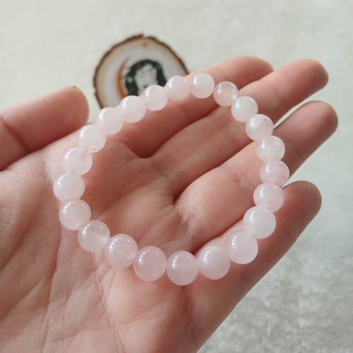 Pulseira Quartzo Rosa 8mm