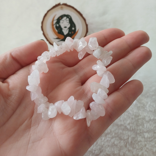 Pulseira Quartzo Rosa Chip