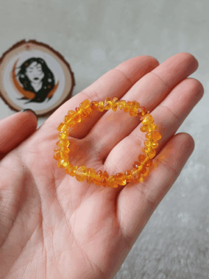 Pulseira de Âmbar Mel Chip – Infantil
