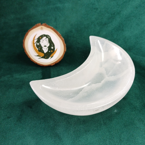 Taça Meia-Lua de Selenite (14 cm)