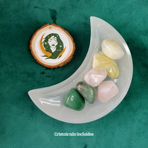 Taça Meia-Lua de Selenite (14 cm)