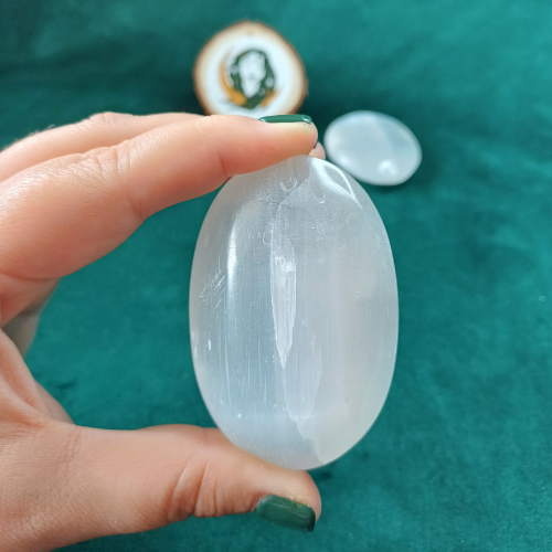SEL010_1 Selenite Formato Sabonete (6-7 cm)