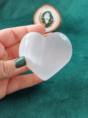 Coração de Selenite (6-7cm)